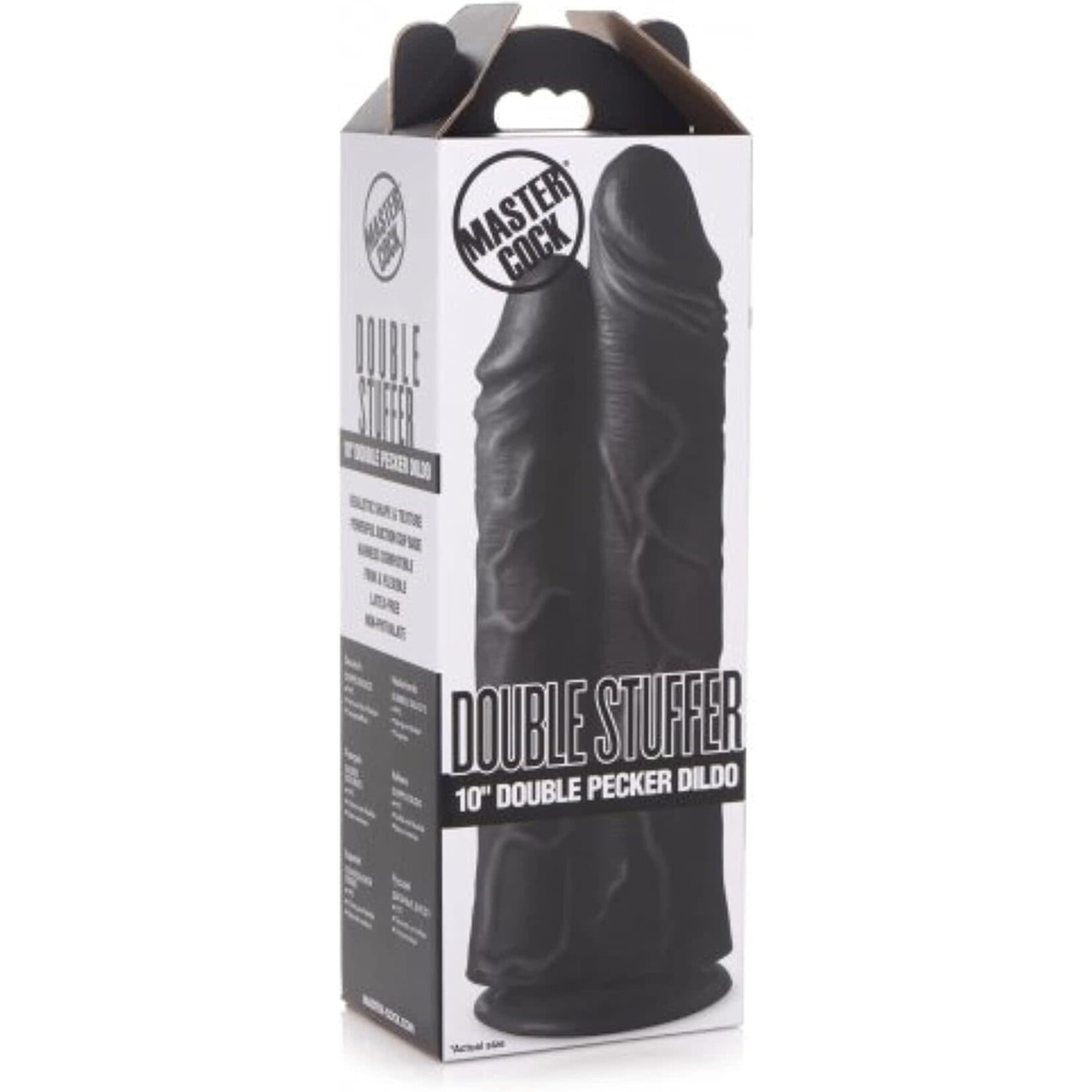 Double Stuffer 10 Inch Dildo - Black