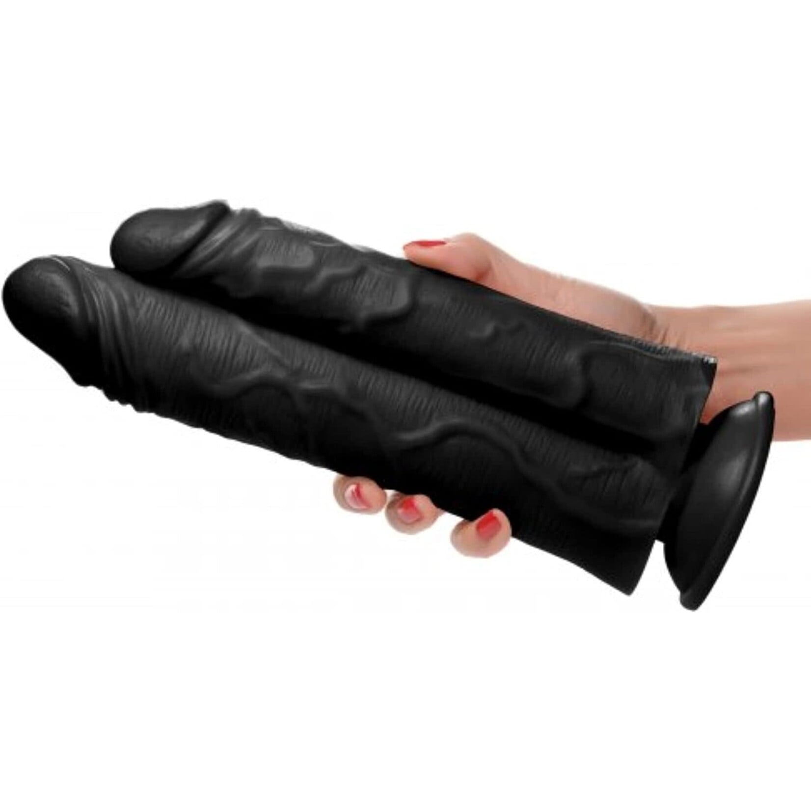 Double Stuffer 10 Inch Dildo - Black