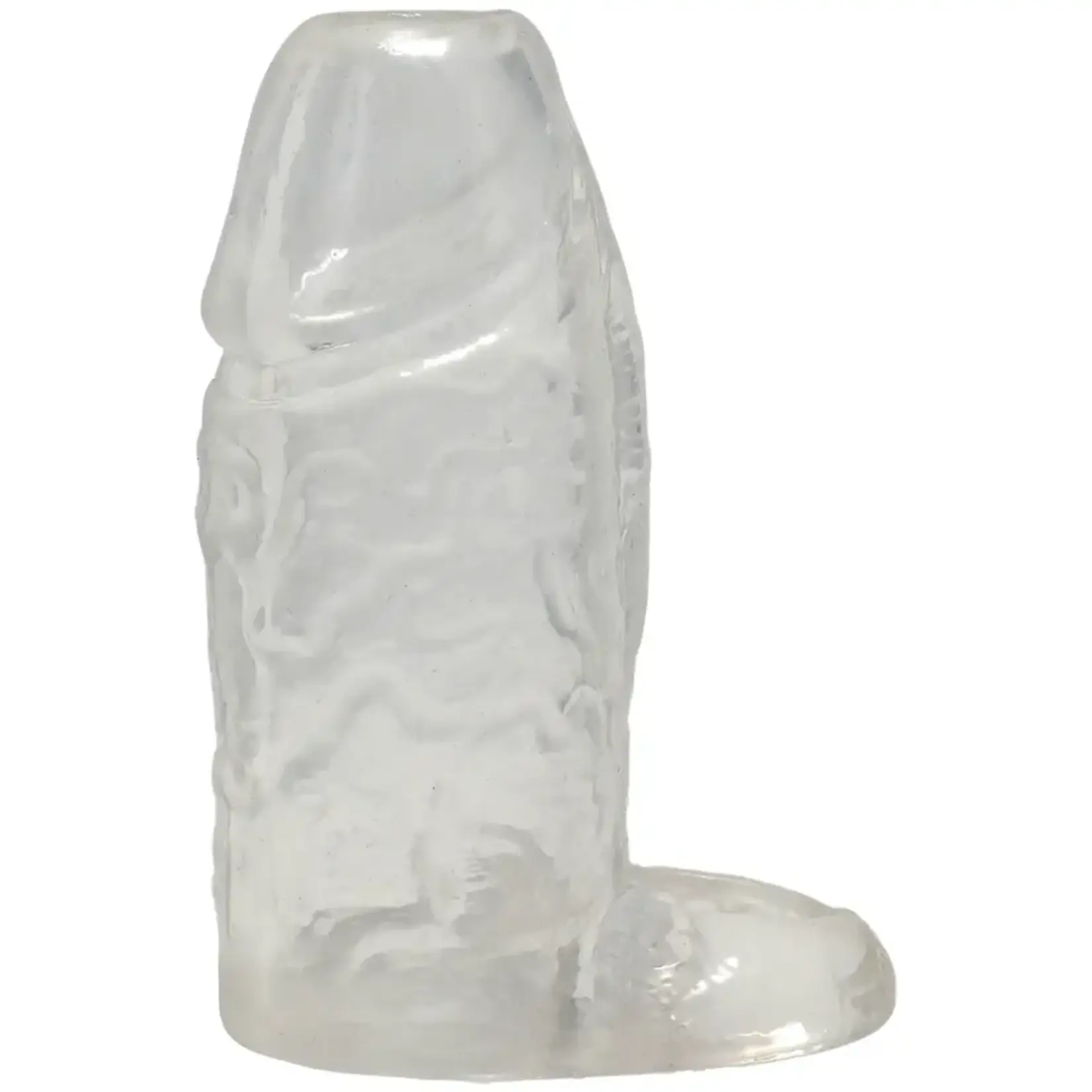 Doc Johnson Titanmen Cock Sleeve With Ball Strap 4.5 Inch Clear