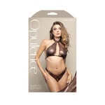 Fantasy Lingerie Halter Top & Crotchless Pearl Panty S/M