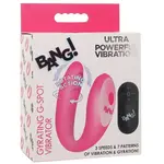 XR Brands Bang Bang! Gyrating G-Spot Rechargeable Silicone Dual Stimulating Vibrator with Remote