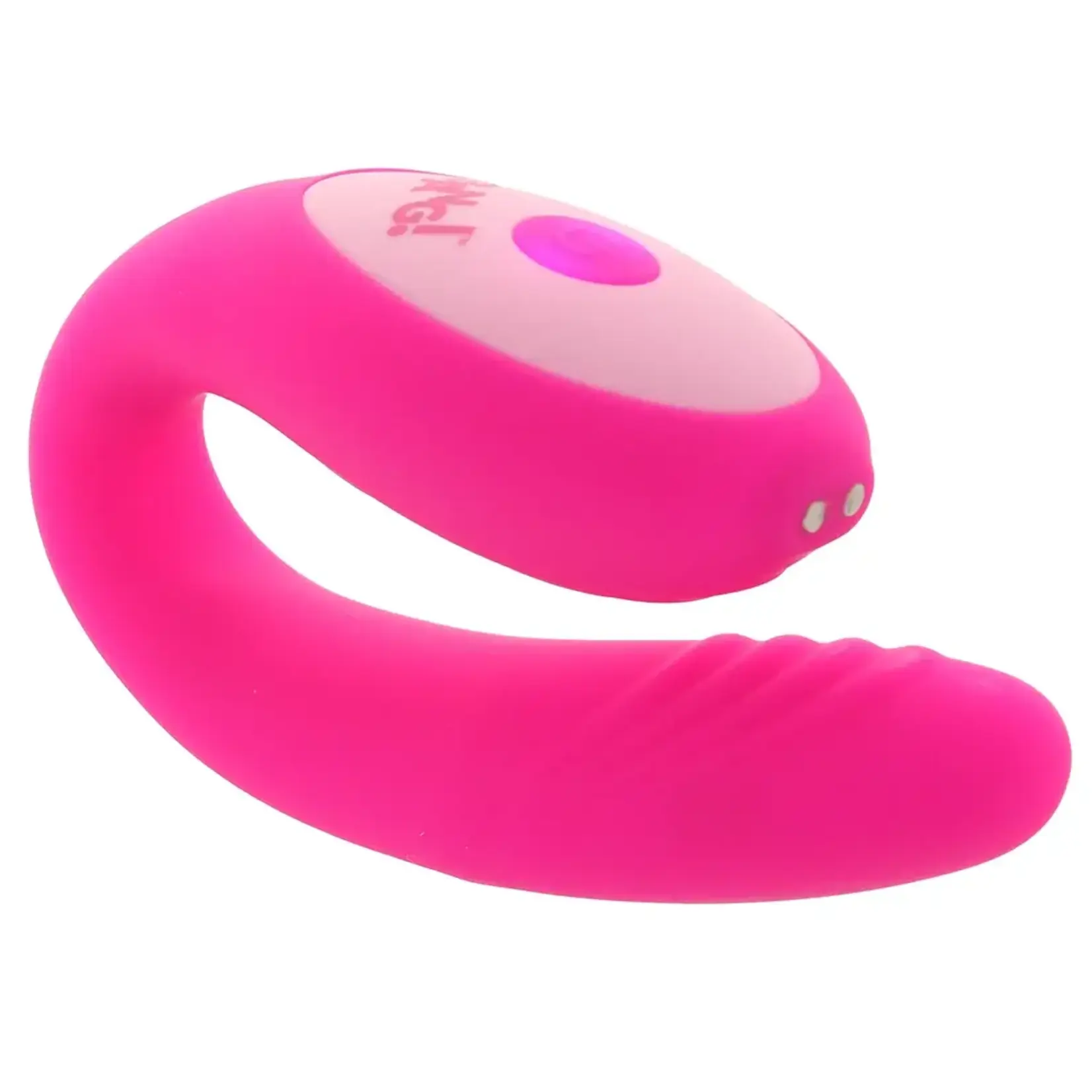 XR Brands Bang Bang! Gyrating G-Spot Rechargeable Silicone Dual Stimulating Vibrator with Remote