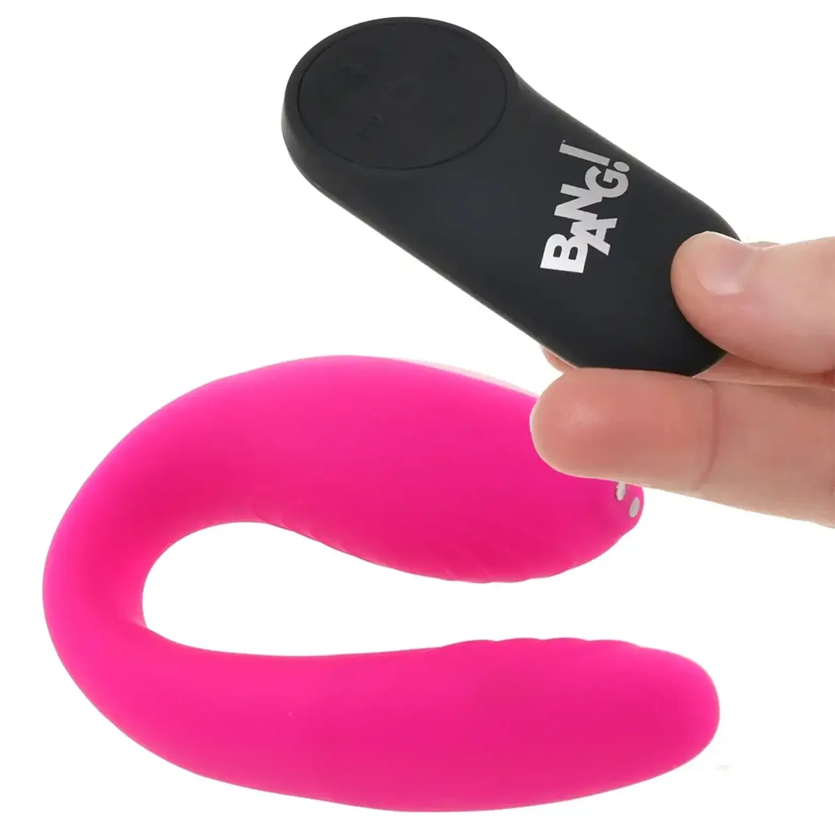 XR Brands Bang Bang! Gyrating G-Spot Rechargeable Silicone Dual Stimulating Vibrator with Remote