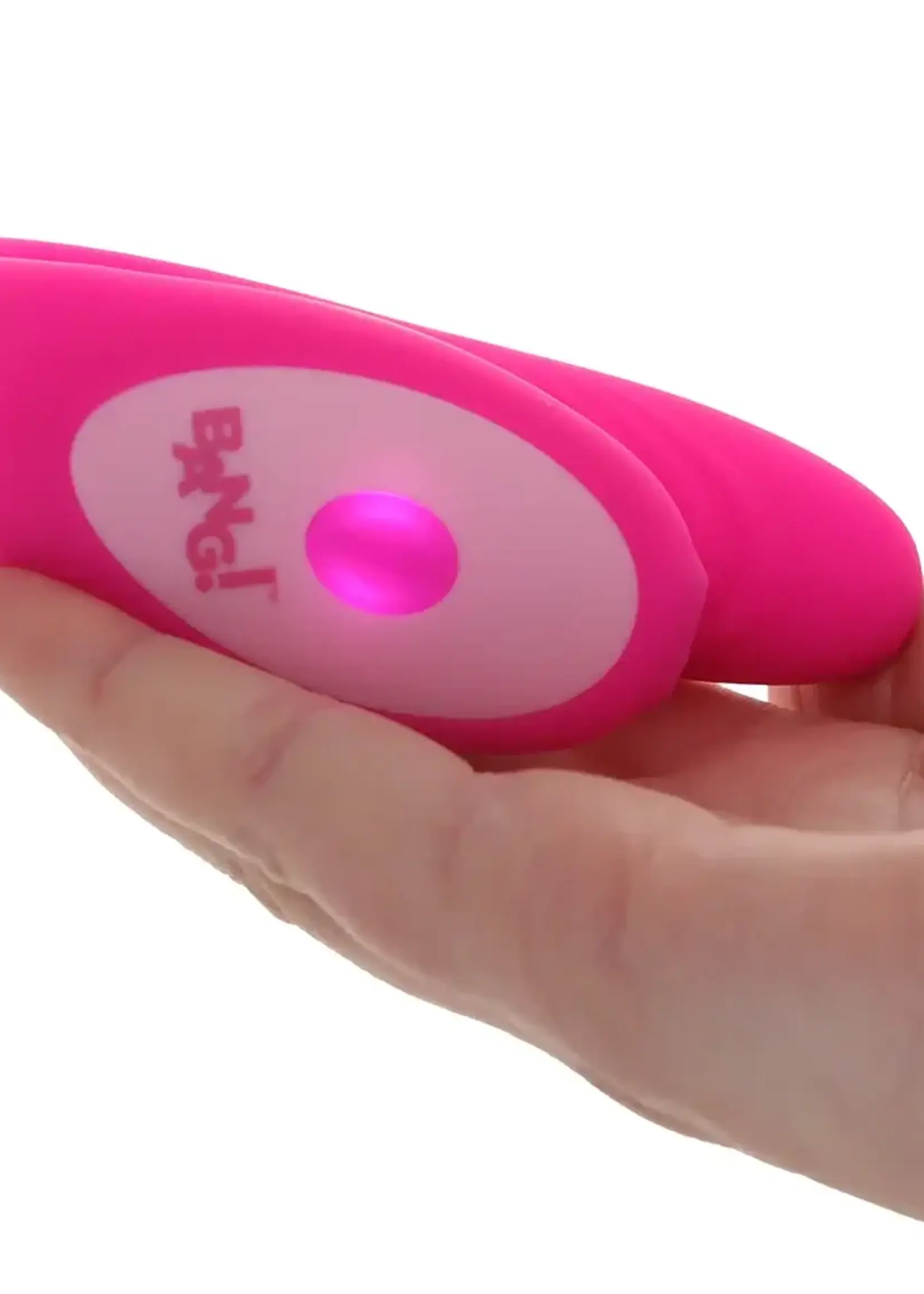 XR Brands Bang Bang! Gyrating G-Spot Rechargeable Silicone Dual Stimulating Vibrator with Remote