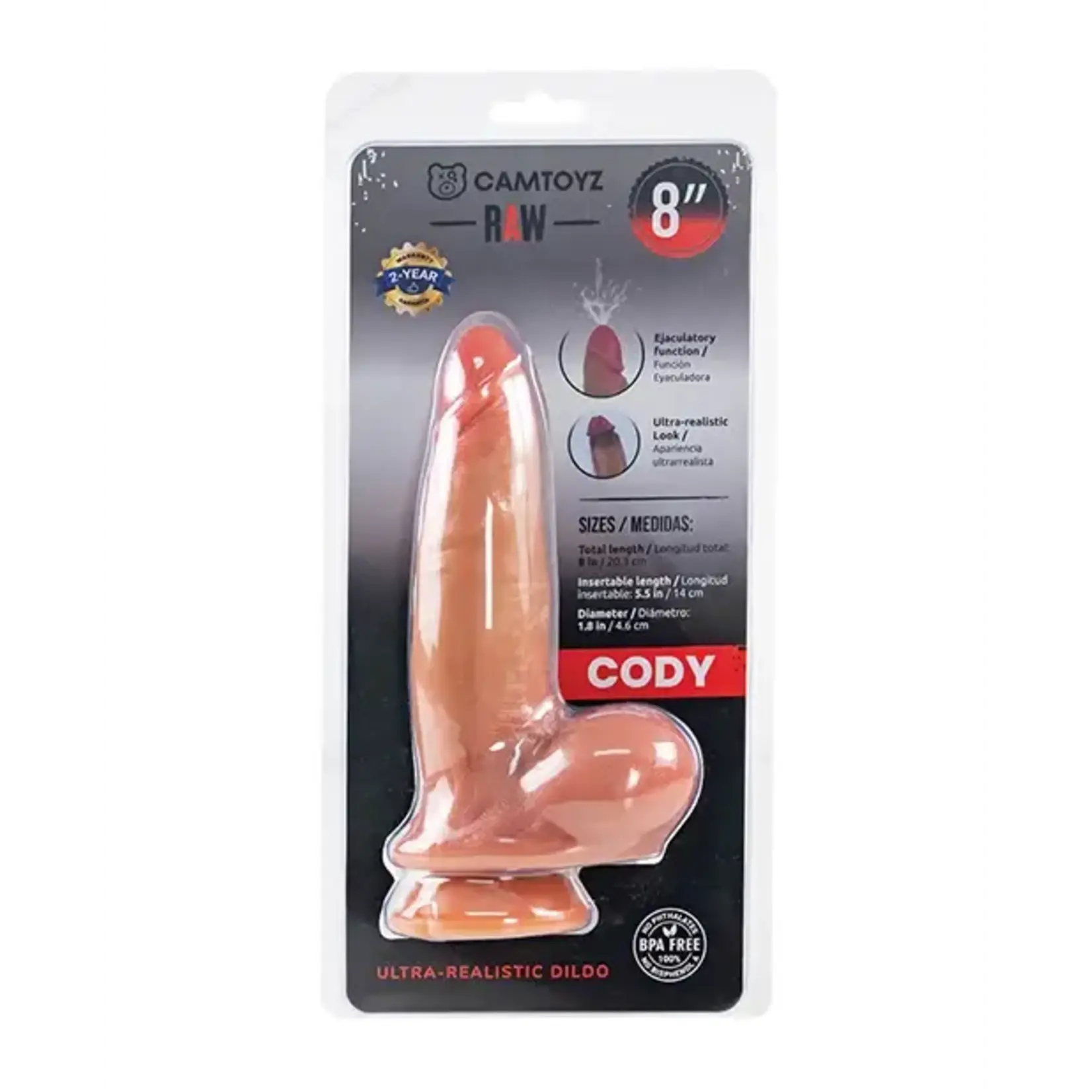 Camtoyz Ultra Realistic Squirting Dildo Cody Beige