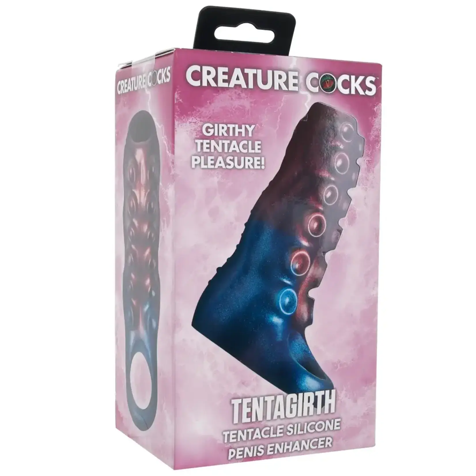 XR Brands Creature Cocks Creature Cock Tentagirth Tentacle Silicone Penis Enhancer - Red/Blue