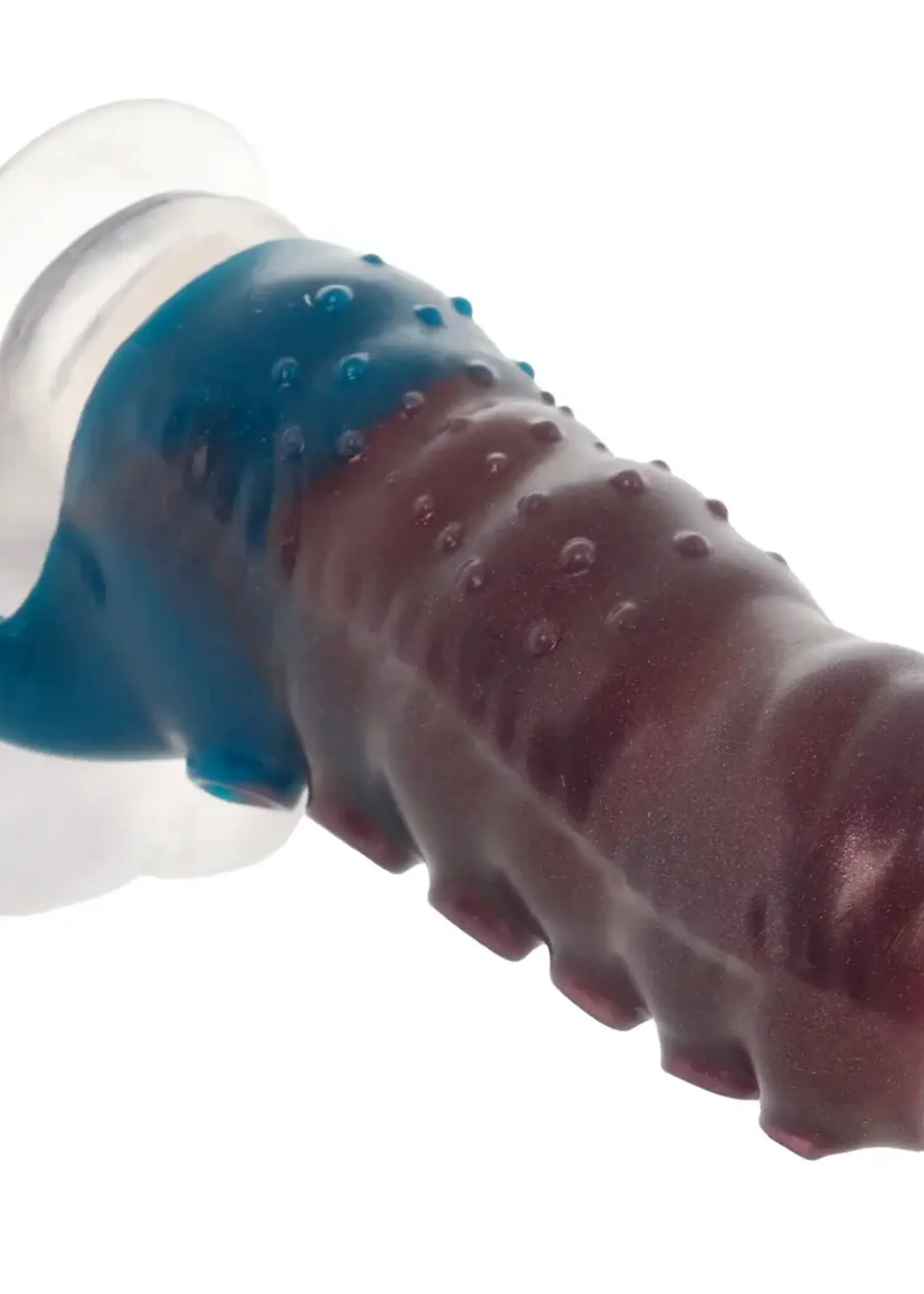 XR Brands Creature Cocks Creature Cock Tentagirth Tentacle Silicone Penis Enhancer - Red/Blue