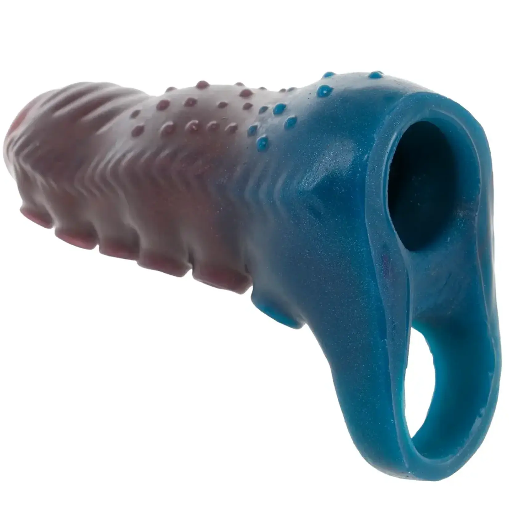 XR Brands Creature Cocks Creature Cock Tentagirth Tentacle Silicone Penis Enhancer - Red/Blue