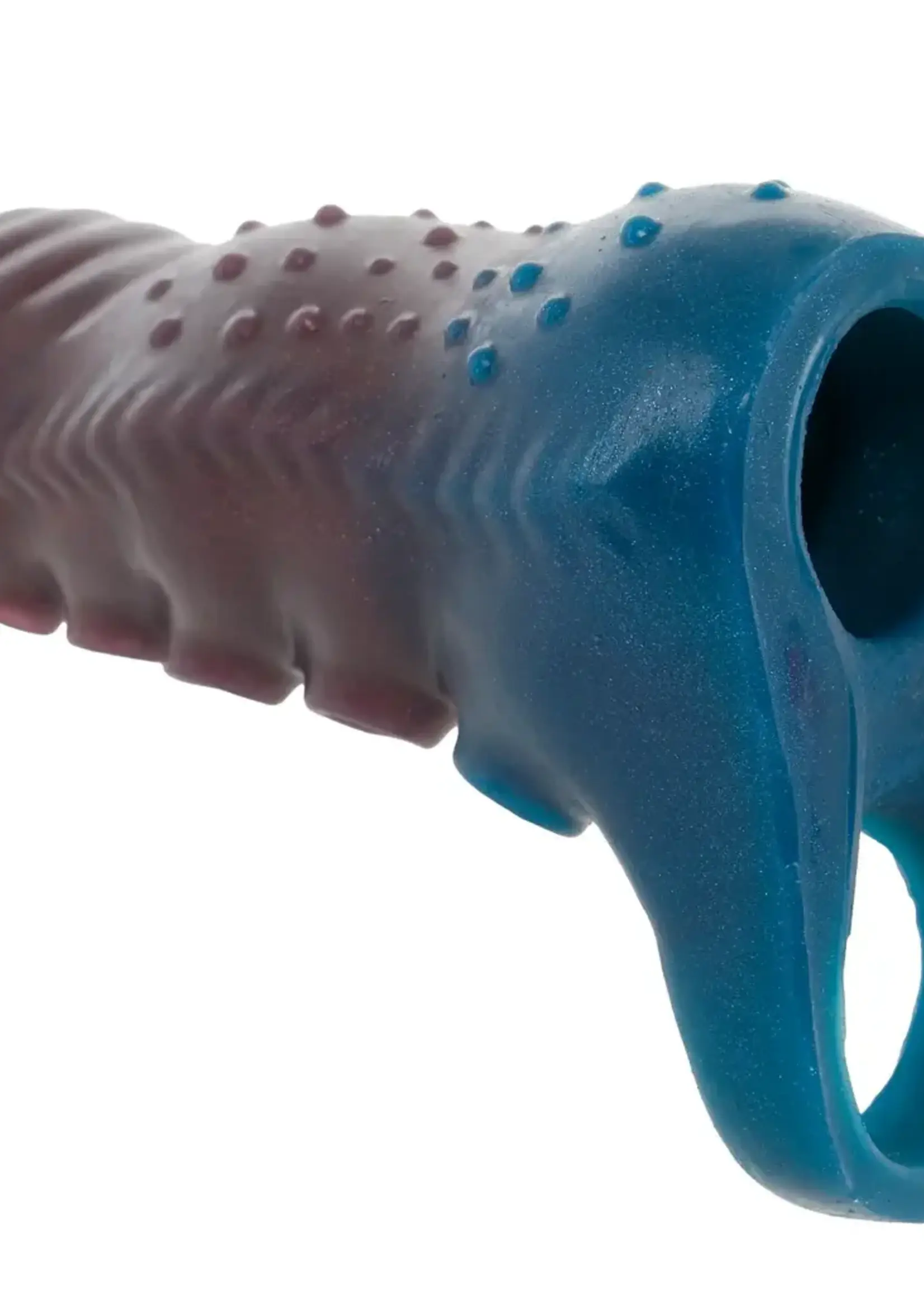 XR Brands Creature Cocks Creature Cock Tentagirth Tentacle Silicone Penis Enhancer - Red/Blue