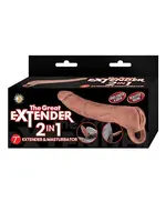 NassToys The Great Extender 2-in-1 Extender & Masturbator - Caramel