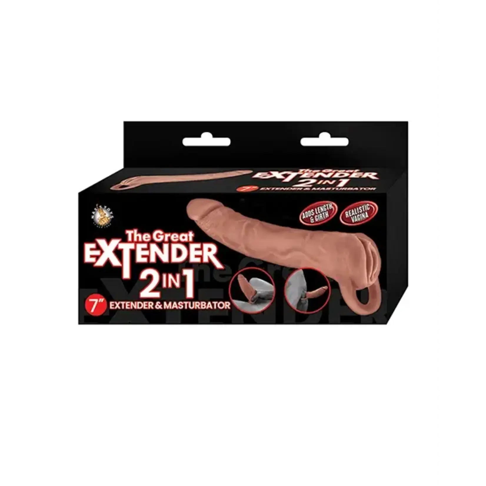 NassToys The Great Extender 2-in-1 Extender & Masturbator - Caramel