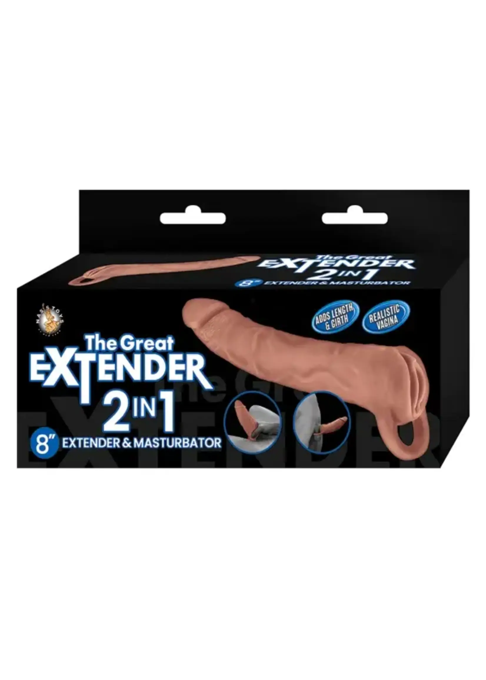 NassToys The Great Extender 2-in-1 Extender & Masturbator - Caramel