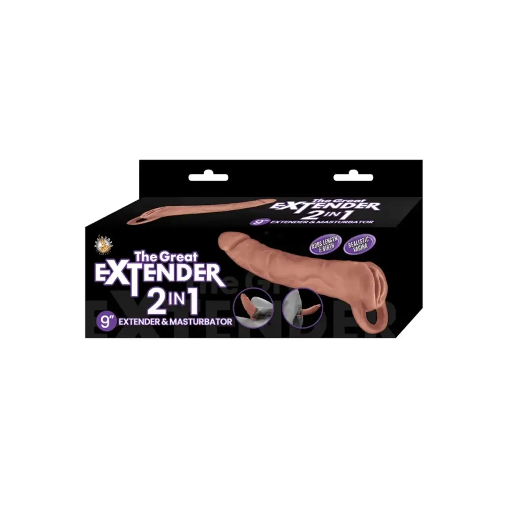 NassToys The Great Extender 2-in-1 Extender & Masturbator - Caramel
