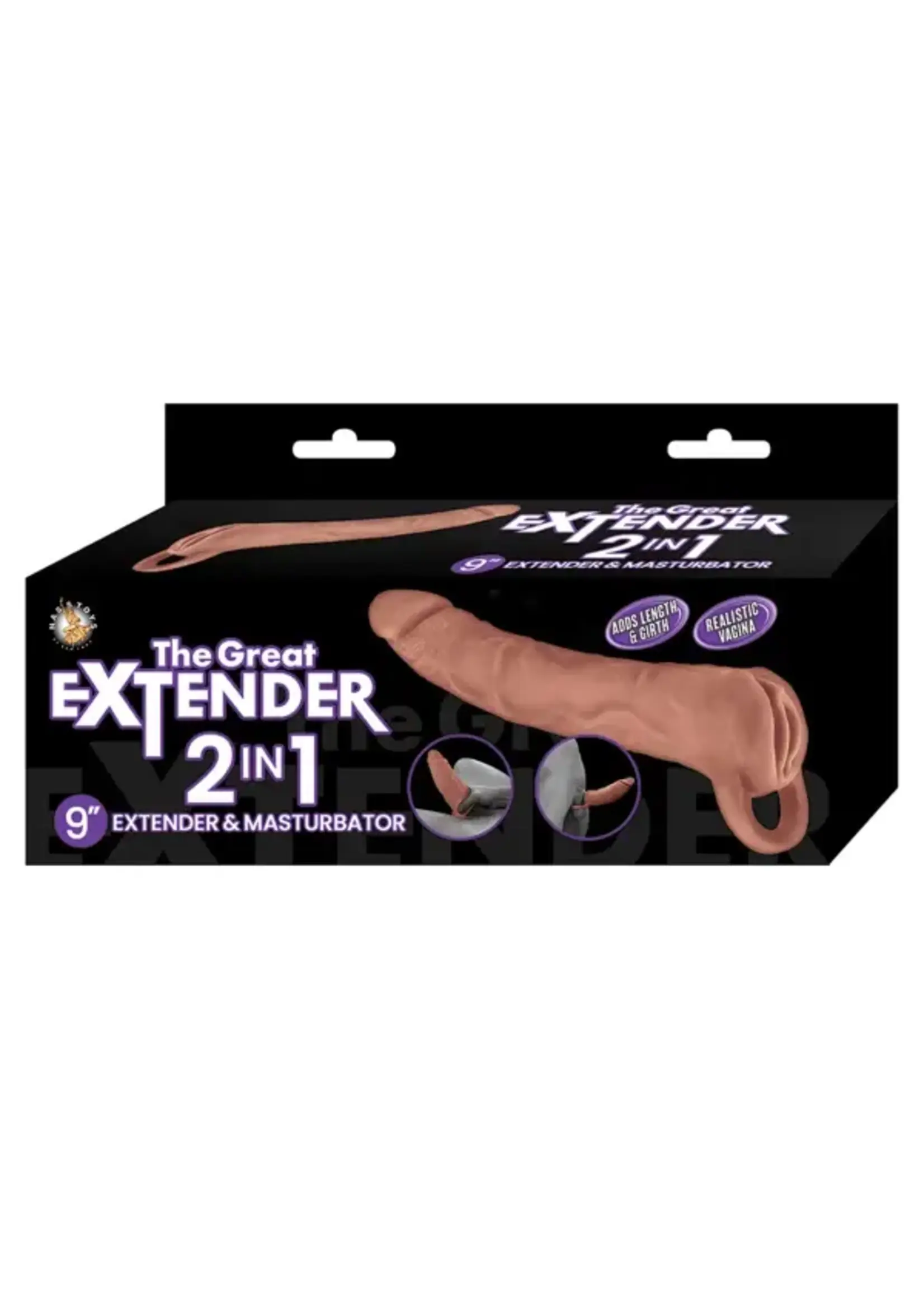 NassToys The Great Extender 2-in-1 Extender & Masturbator - Caramel