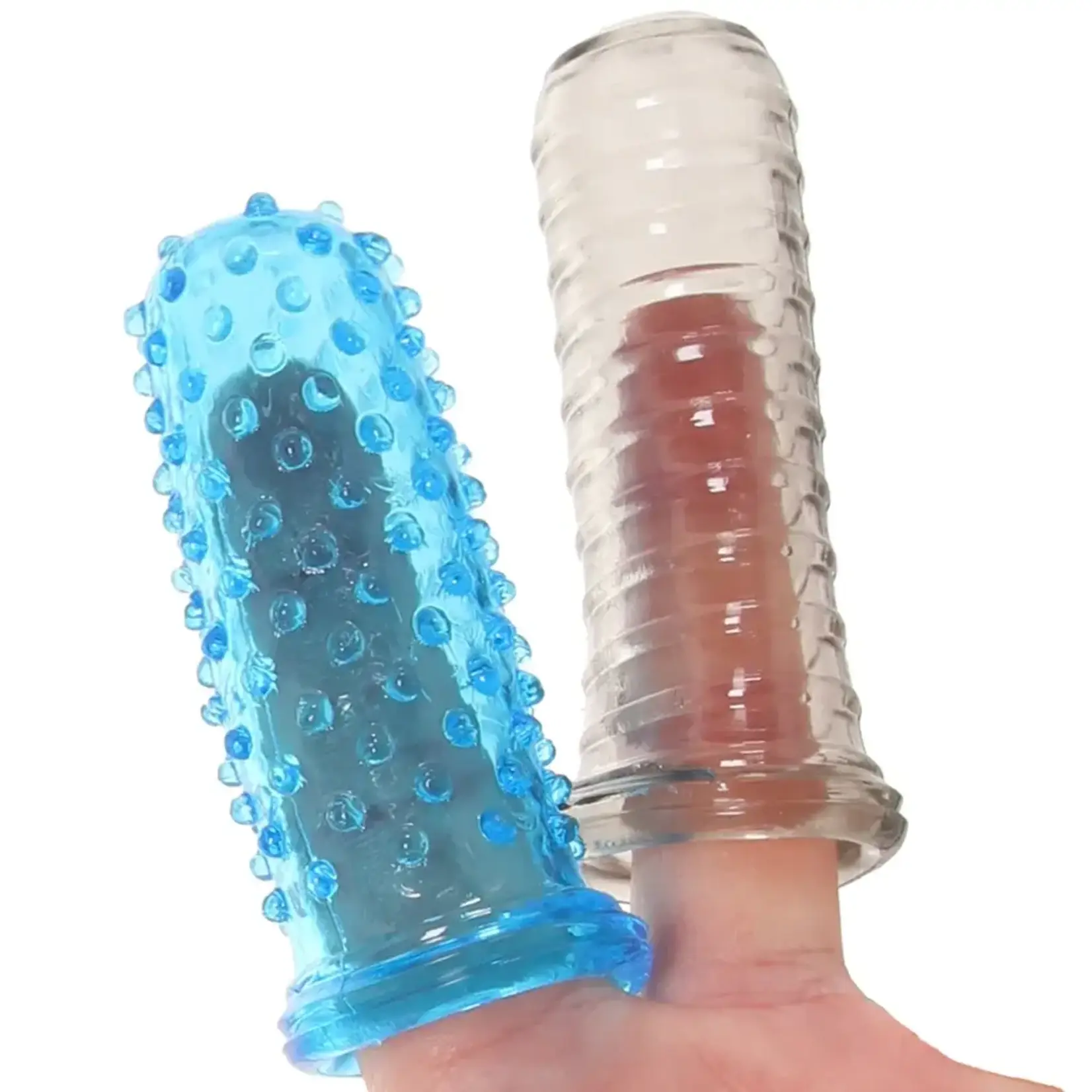 Blue Line Men 2-Pack Anal Stimulating Finger Sleeves
