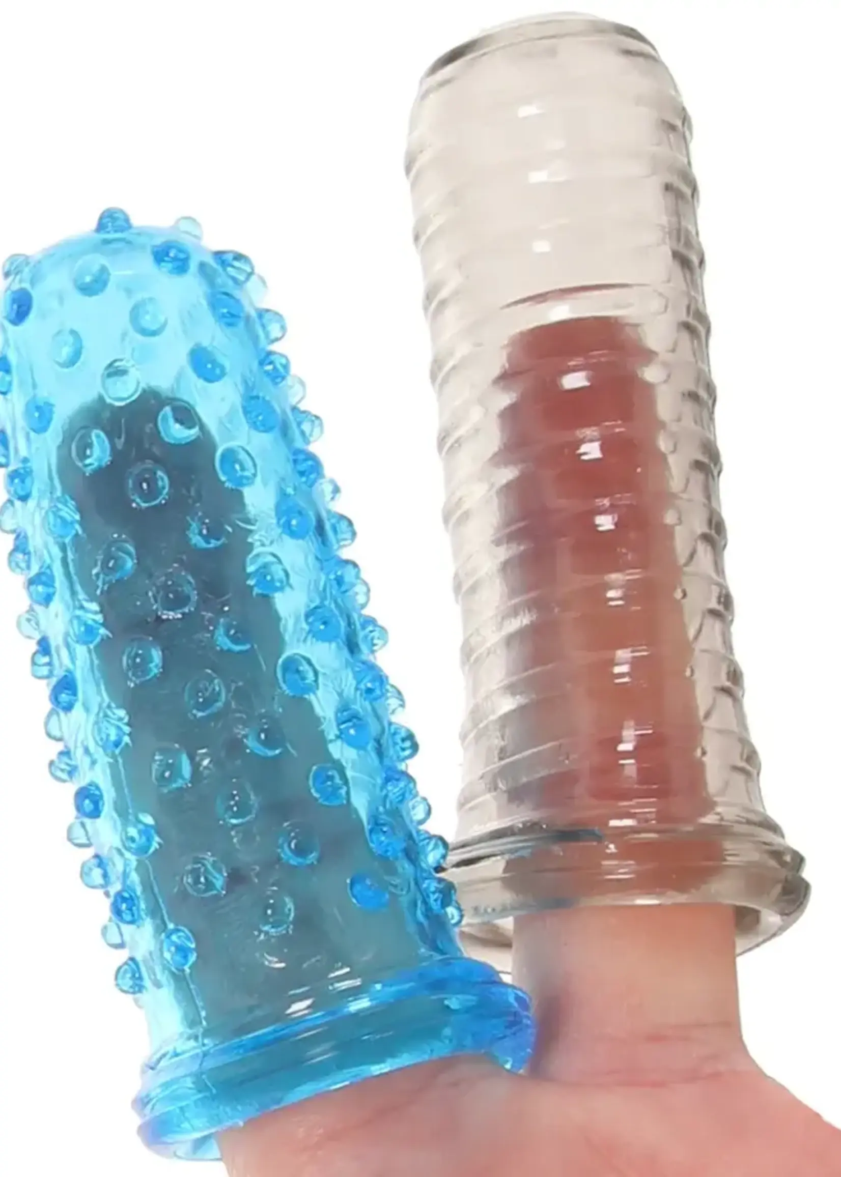 Blue Line Men 2-Pack Anal Stimulating Finger Sleeves