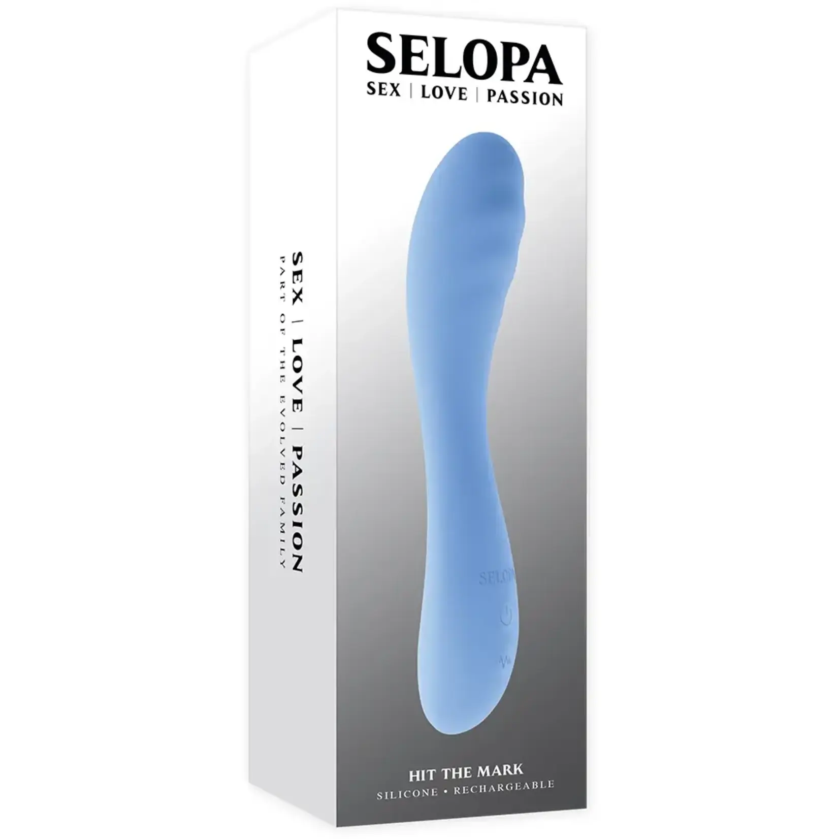 Selopa Selopa Hit The Mark Rechargeable Silicone Curved Vibrator - Blue