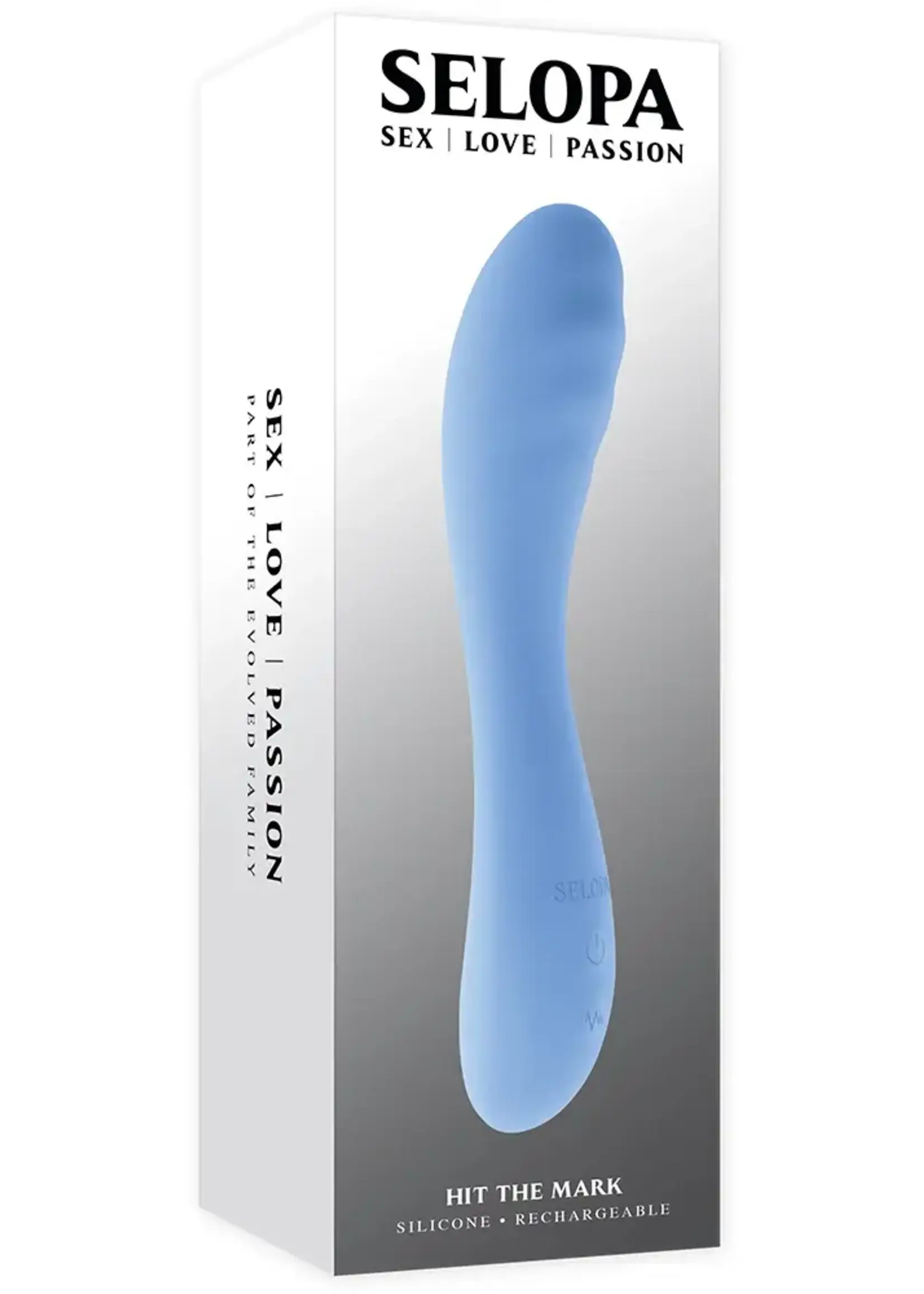 Selopa Selopa Hit The Mark Rechargeable Silicone Curved Vibrator - Blue