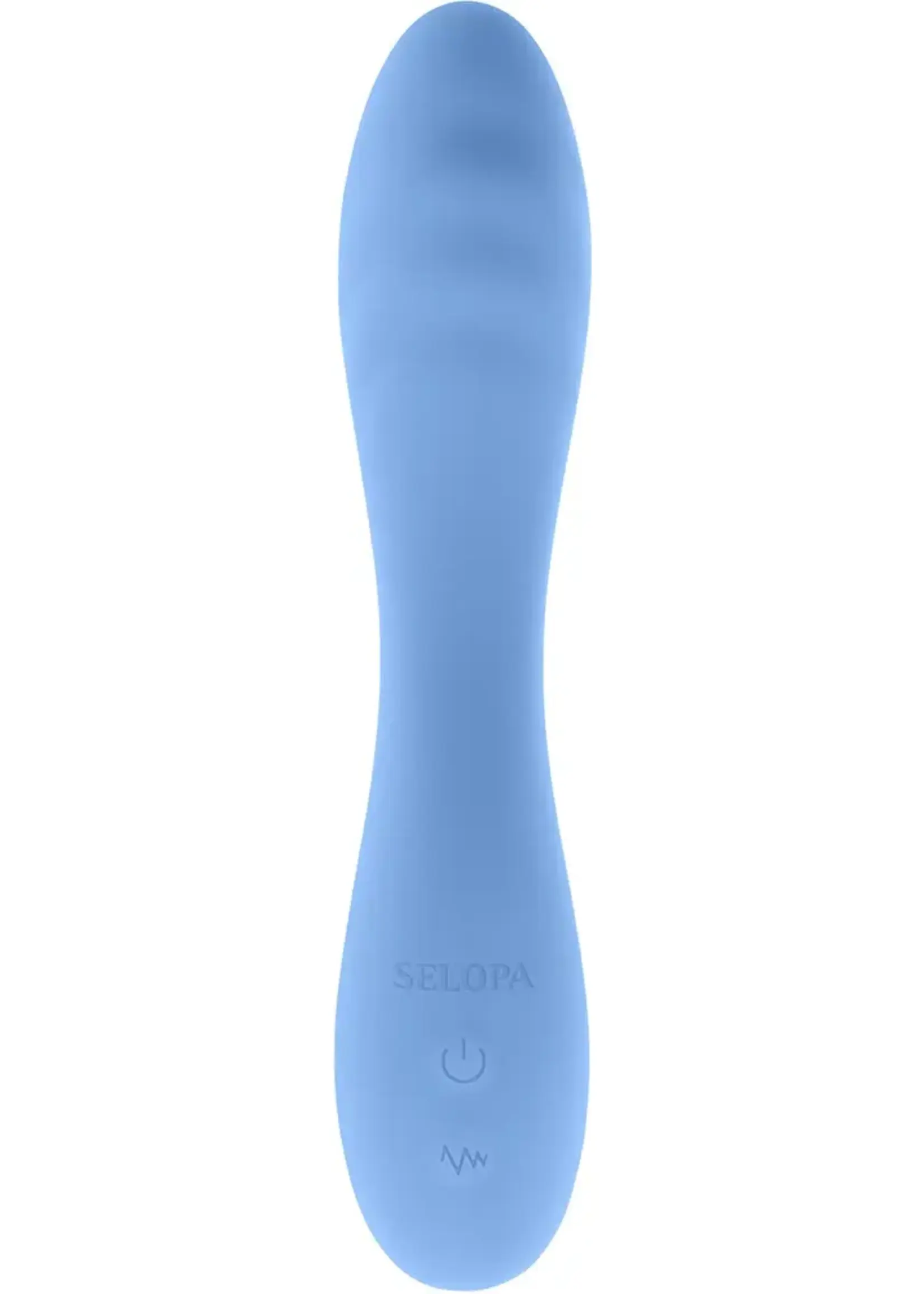 Selopa Selopa Hit The Mark Rechargeable Silicone Curved Vibrator - Blue