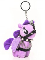 XR Brands Master Series Raven Plum Bondage Pony Keychain - Purple