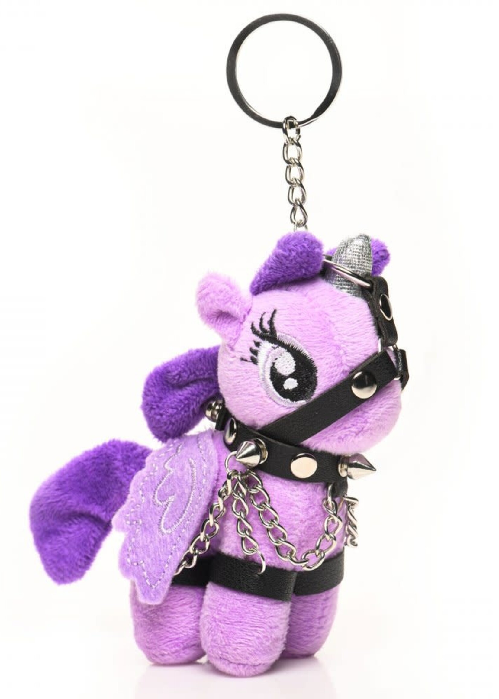 XR Brands Master Series Raven Plum Bondage Pony Keychain - Purple
