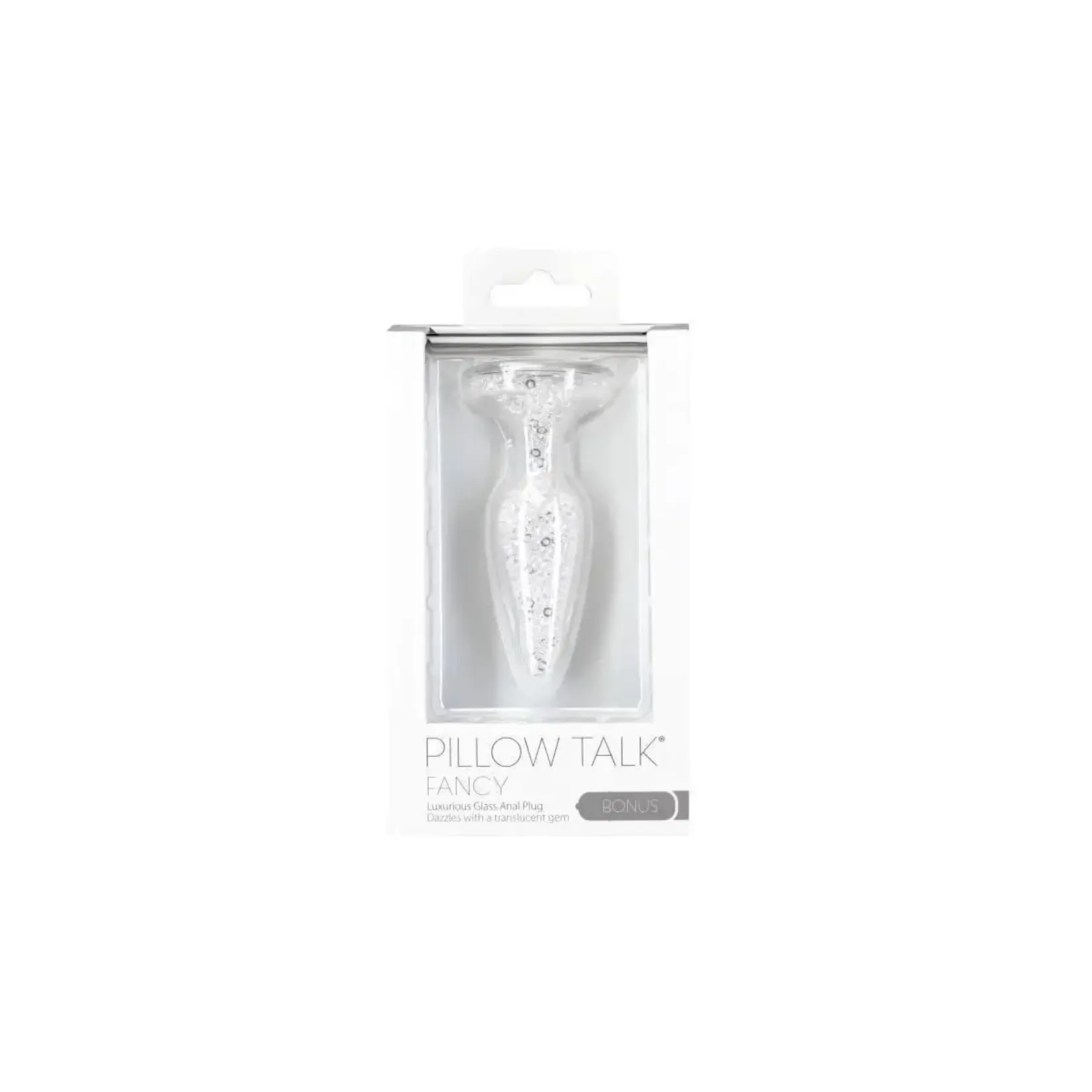 BMS Factory Pillow Talk Fancy Glass Anal Plug - Clear