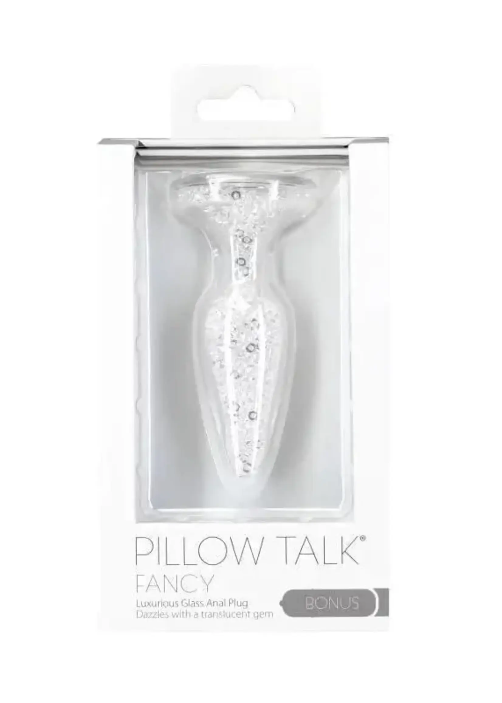 BMS Factory Pillow Talk Fancy Glass Anal Plug - Clear
