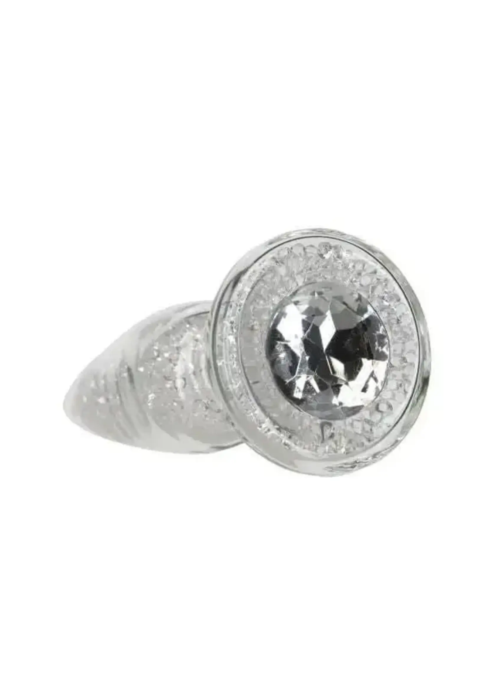 BMS Factory Pillow Talk Fancy Glass Anal Plug - Clear
