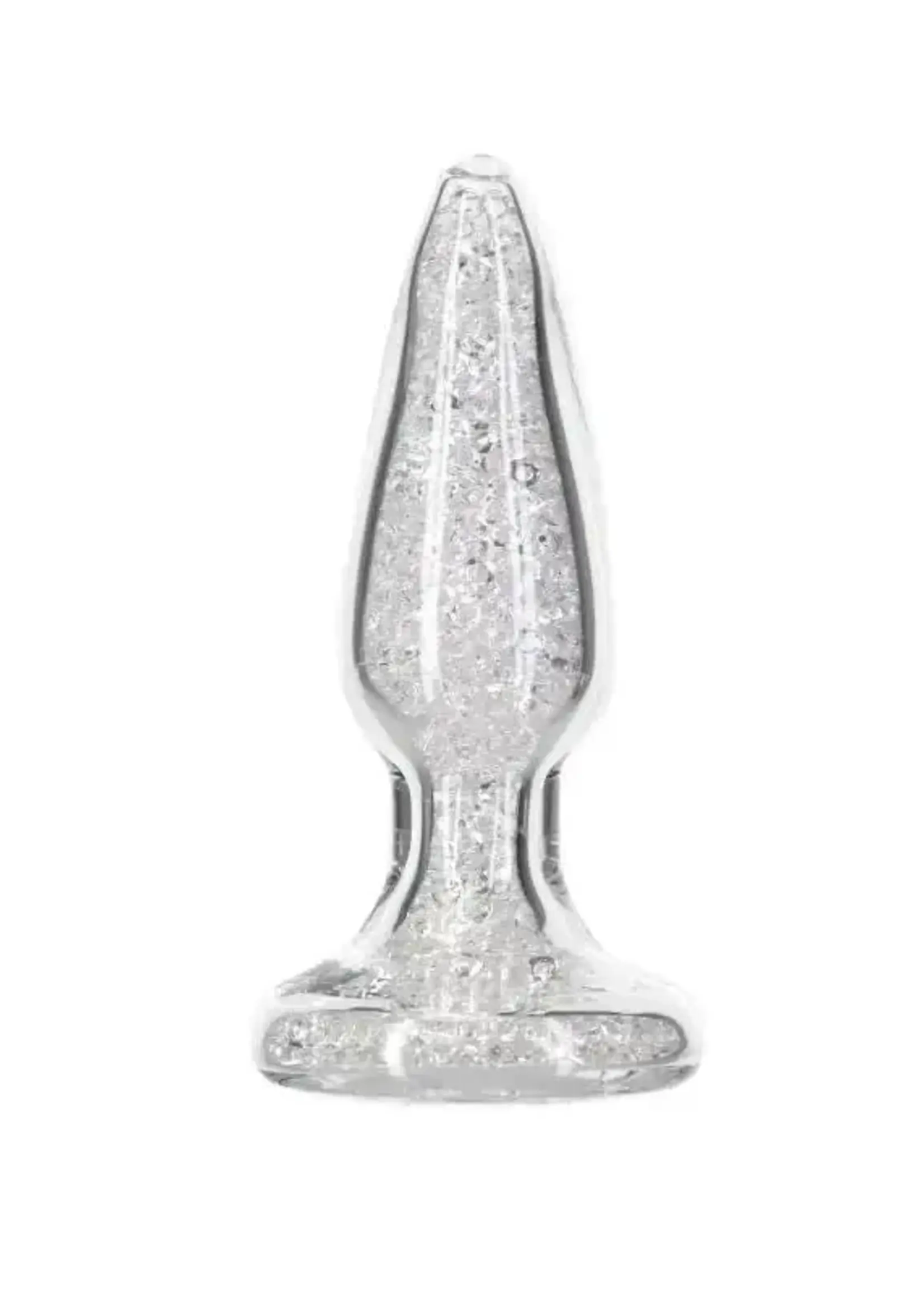 BMS Factory Pillow Talk Fancy Glass Anal Plug - Clear