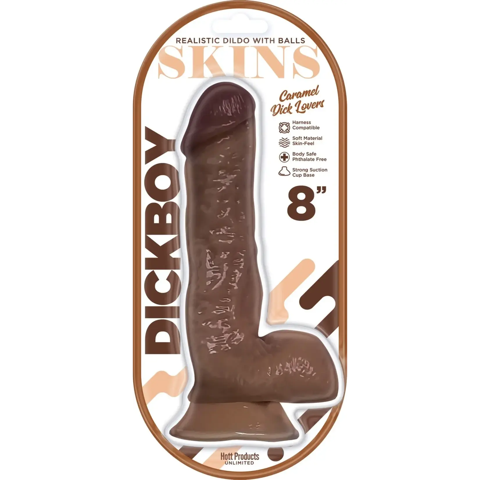 HOTT PRODUCTS Dickboy Skins Dildo 8"