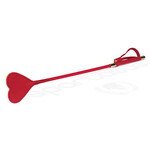 Spartacus Spartacus PU Riding Crop w/Plush Heart Shape Tip - Red