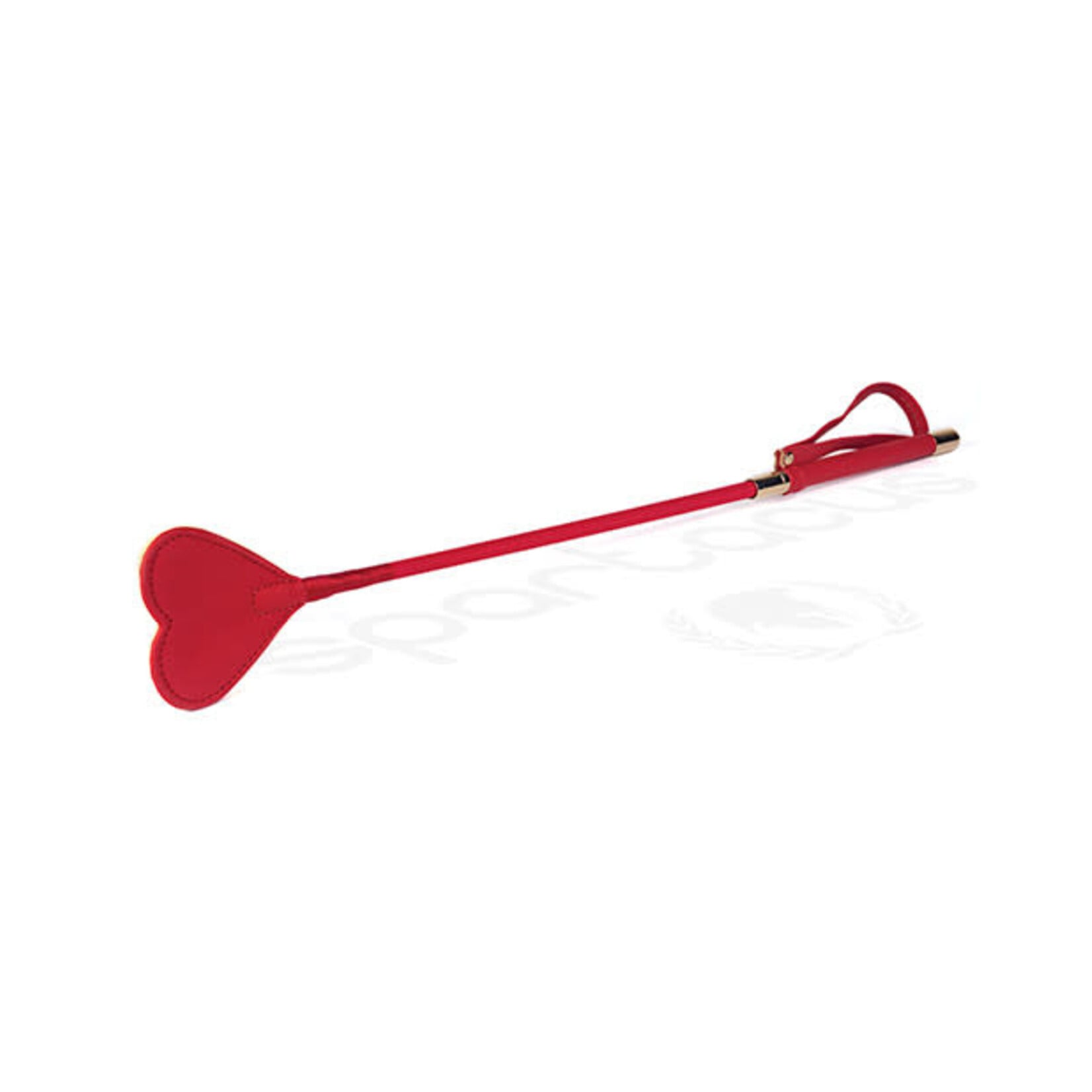 Spartacus Spartacus PU Riding Crop w/Plush Heart Shape Tip - Red