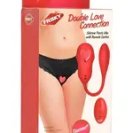 XR Brands Frisky Double Love Connection Silicone Panty Vibe with Remote Control