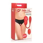 XR Brands Frisky Double Love Connection Silicone Panty Vibe with Remote Control