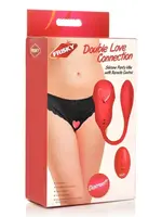 XR Brands Frisky Double Love Connection Silicone Panty Vibe with Remote Control