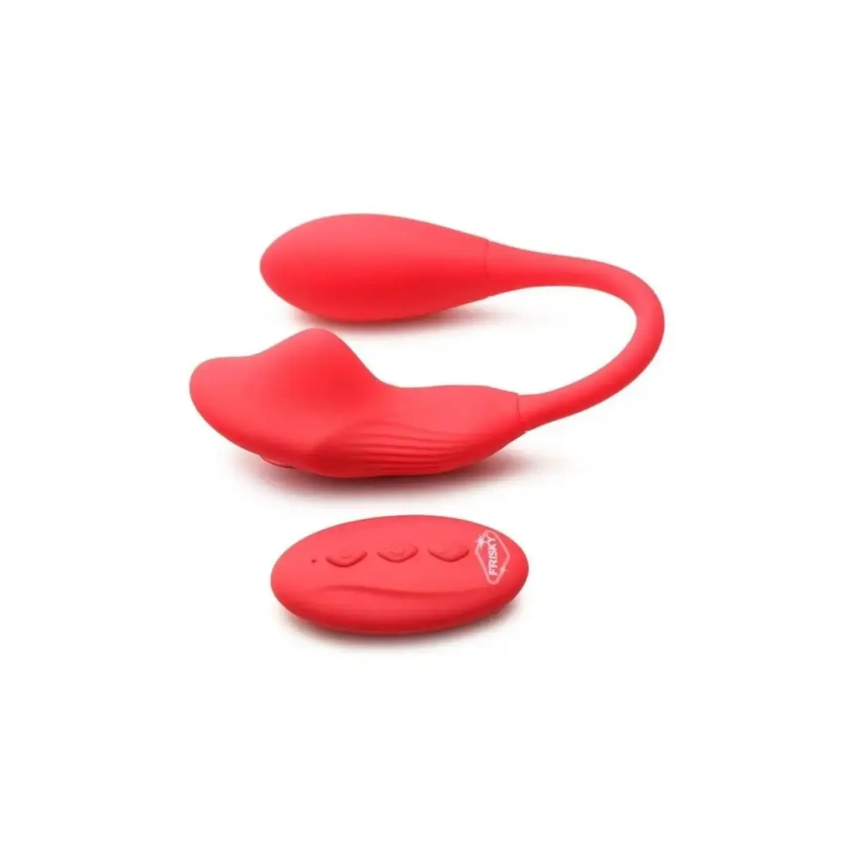 XR Brands Frisky Double Love Connection Silicone Panty Vibe with Remote Control