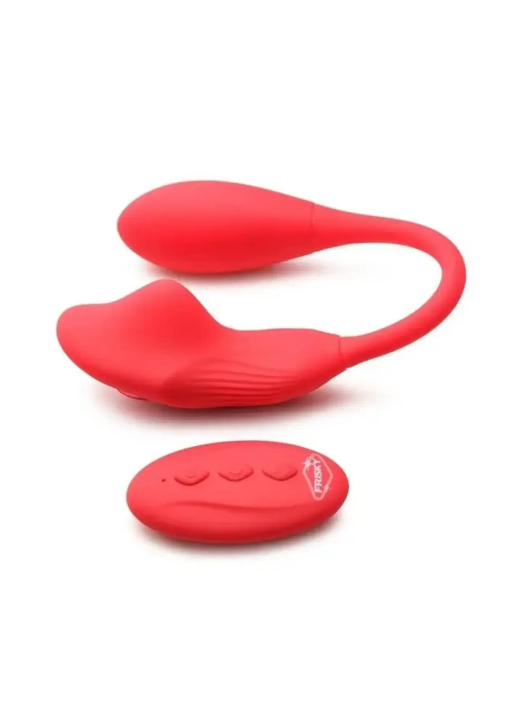XR Brands Frisky Double Love Connection Silicone Panty Vibe with Remote Control