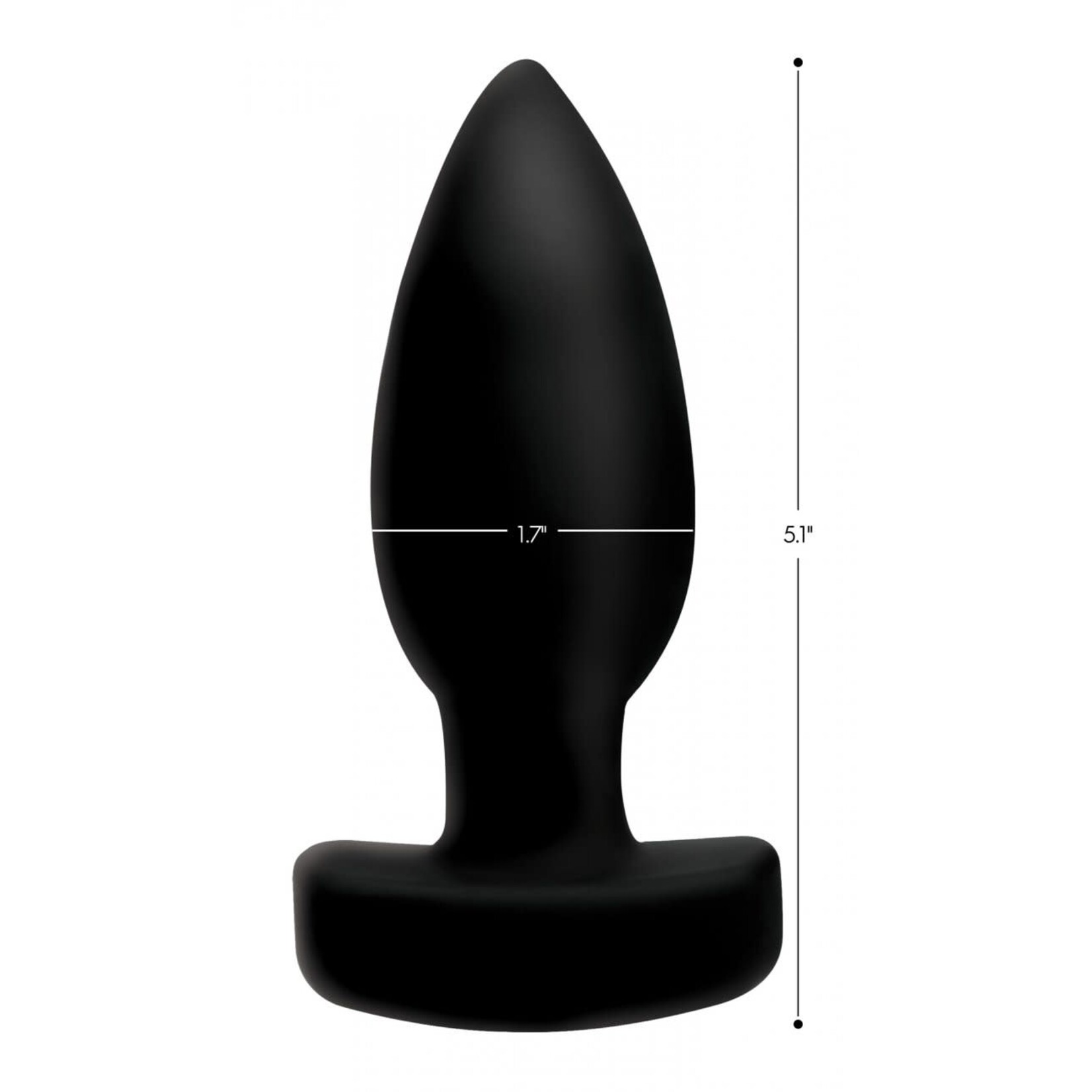 XR Brands The Taper 10X Smooth Silicone Remote Control Vibrating Butt Plug