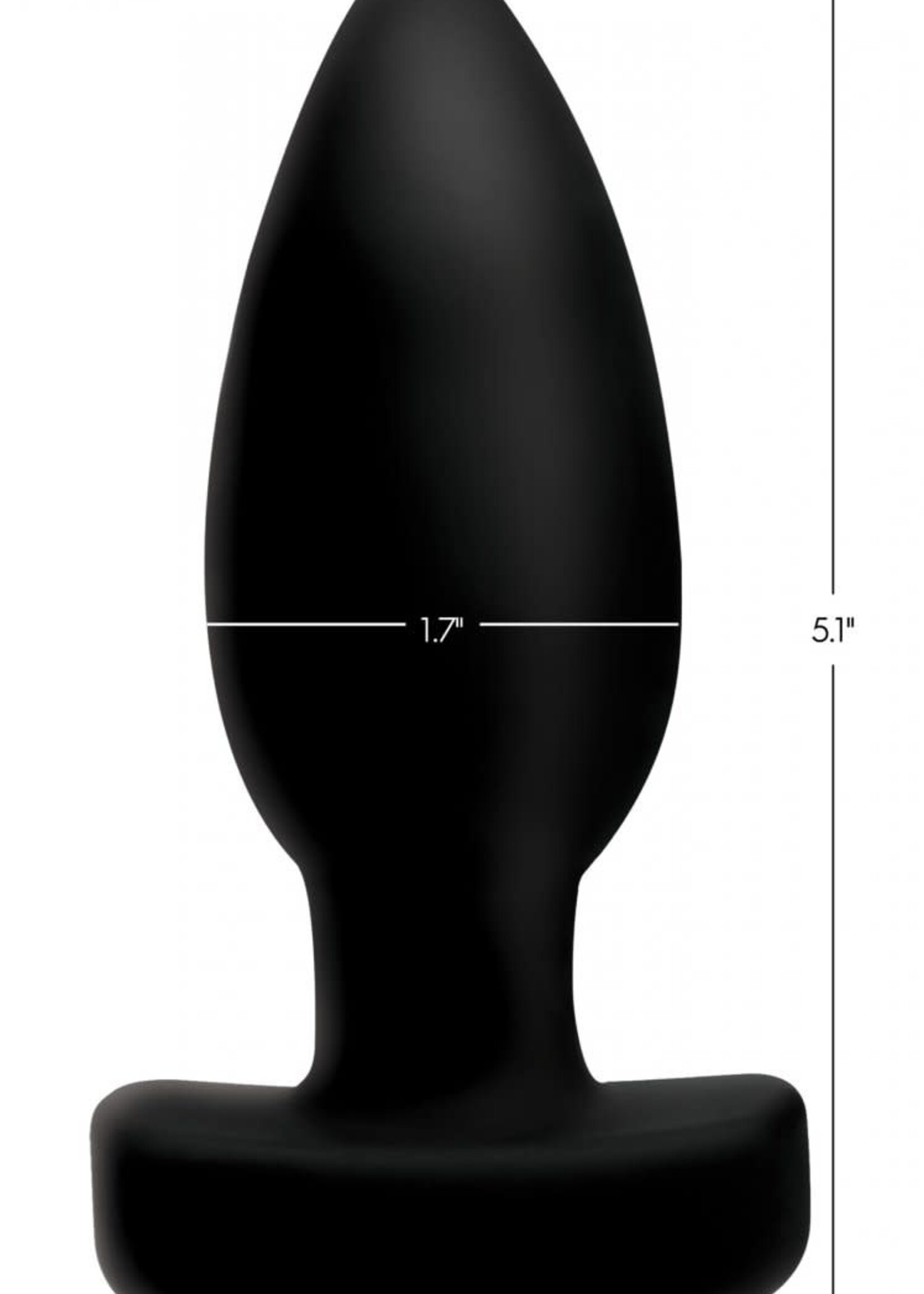 XR Brands The Taper 10X Smooth Silicone Remote Control Vibrating Butt Plug