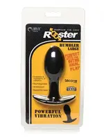 XR Brands Rumbler Vibrating Silicone Butt Plug - Large
