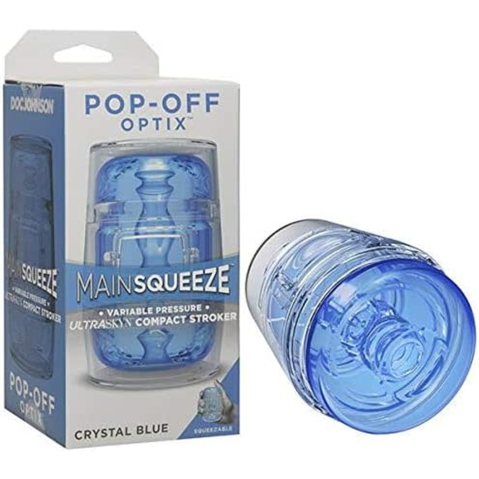 Doc Johnson Pop-Off Optix Main Squeeze - Blue