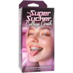 Doc Johnson Super Sucker College Crush Ultraskyn Masturbator - Mouth with Braces - Vanilla