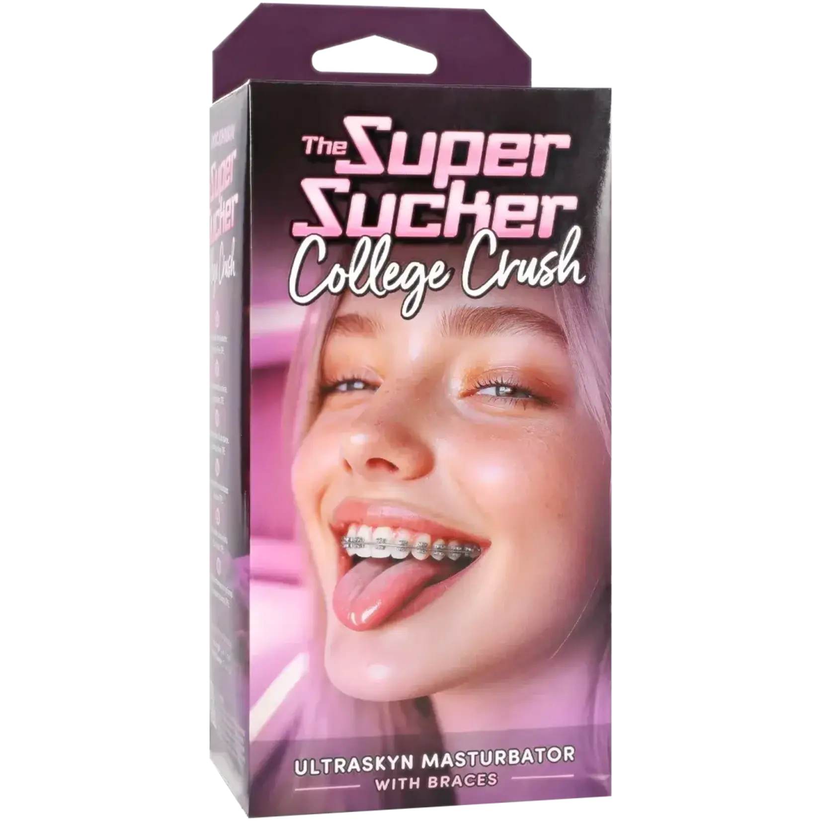 Doc Johnson Super Sucker College Crush Ultraskyn Masturbator - Mouth with Braces - Vanilla