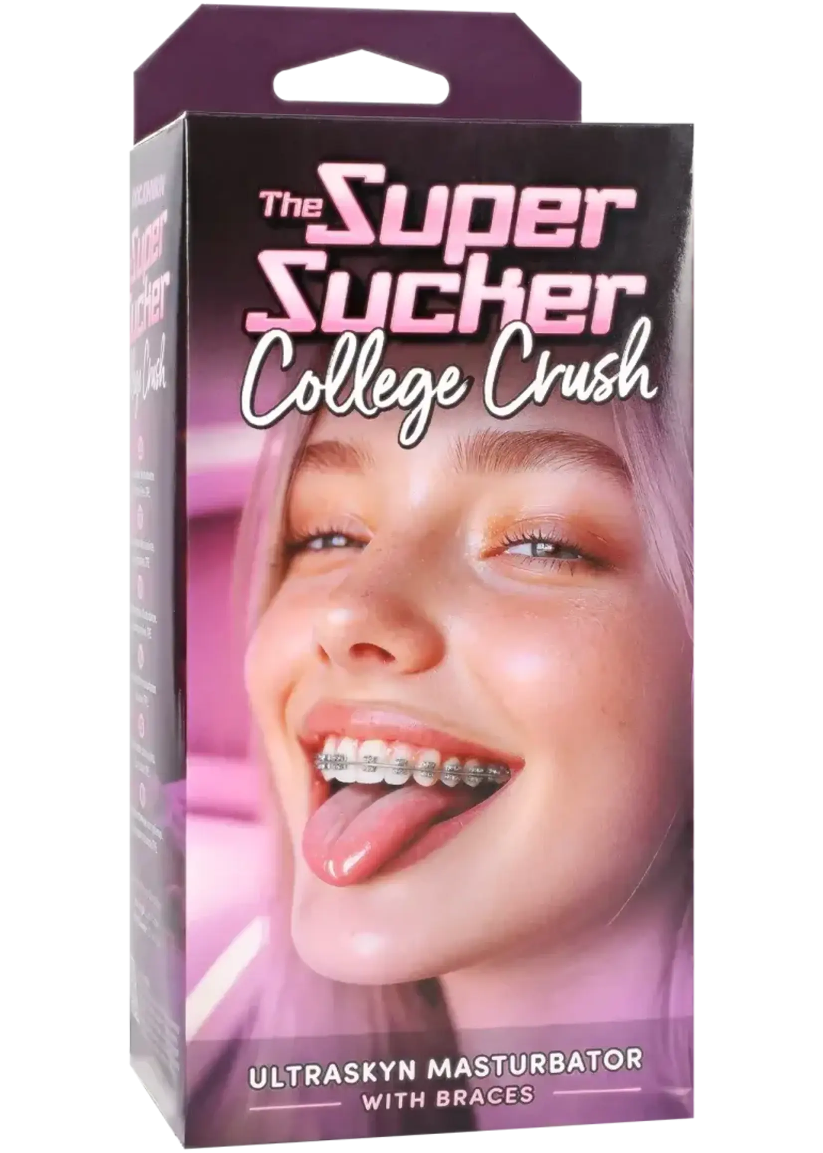 Doc Johnson Super Sucker College Crush Ultraskyn Masturbator - Mouth with Braces - Vanilla