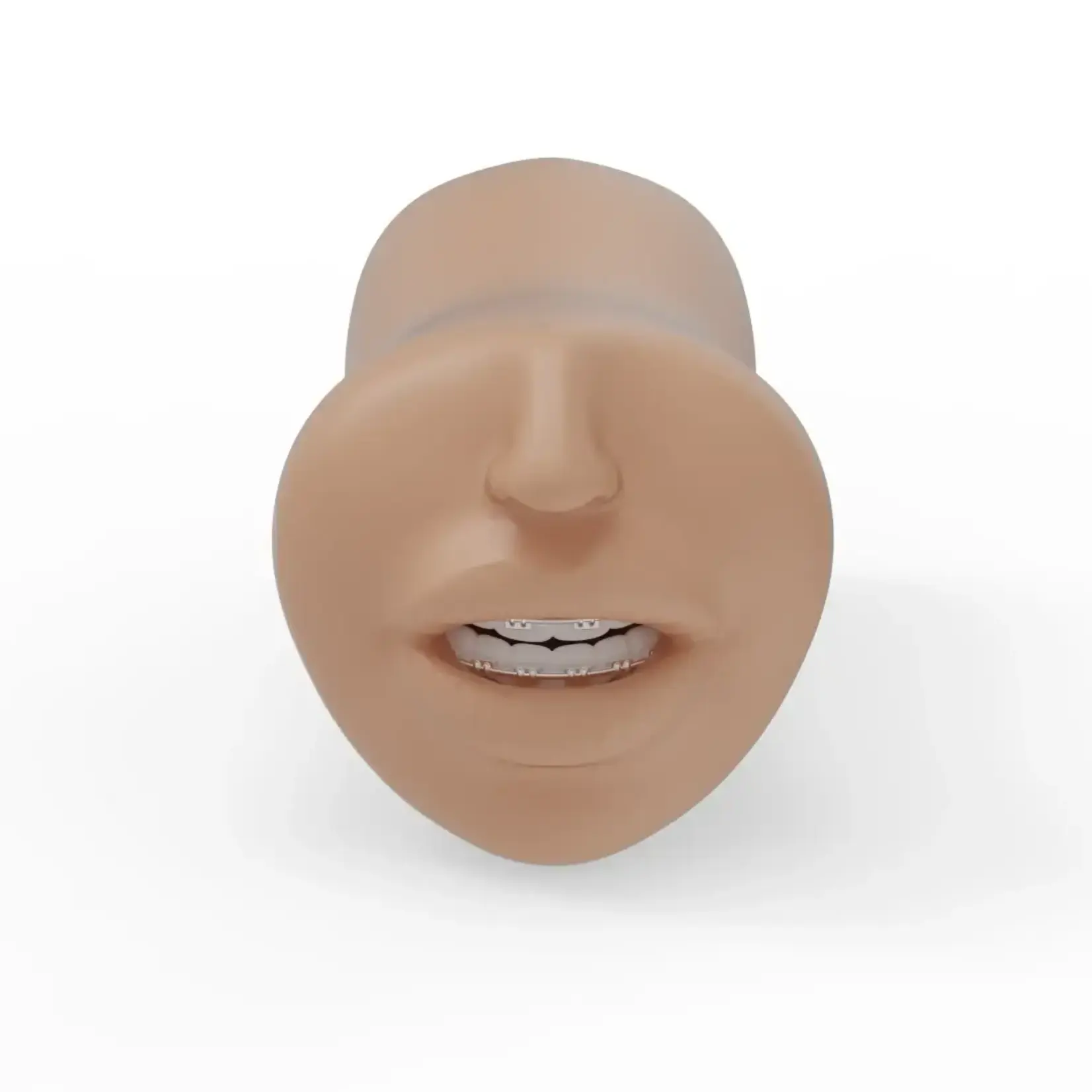 Doc Johnson Super Sucker College Crush Ultraskyn Masturbator - Mouth with Braces - Vanilla