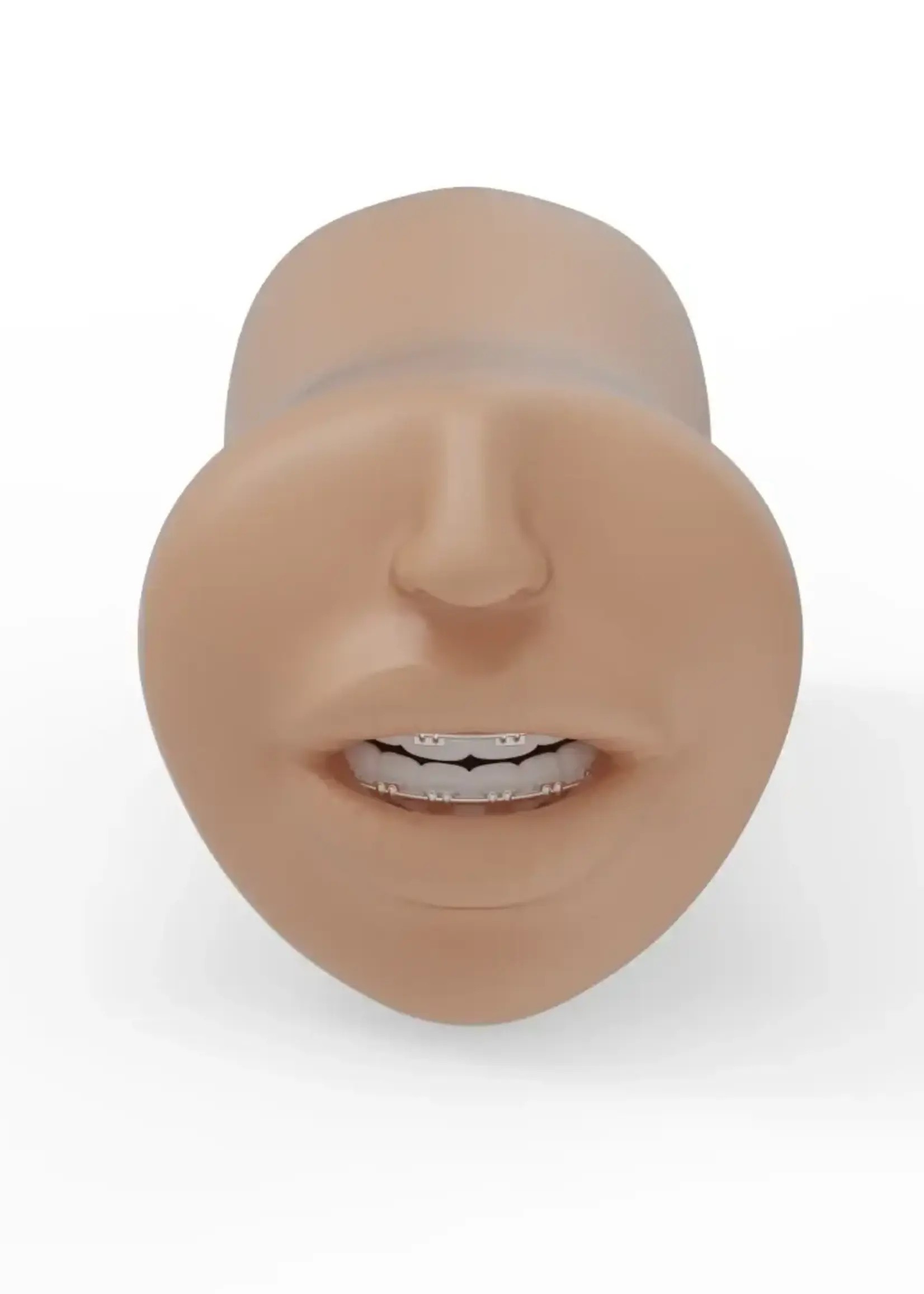 Doc Johnson Super Sucker College Crush Ultraskyn Masturbator - Mouth with Braces - Vanilla