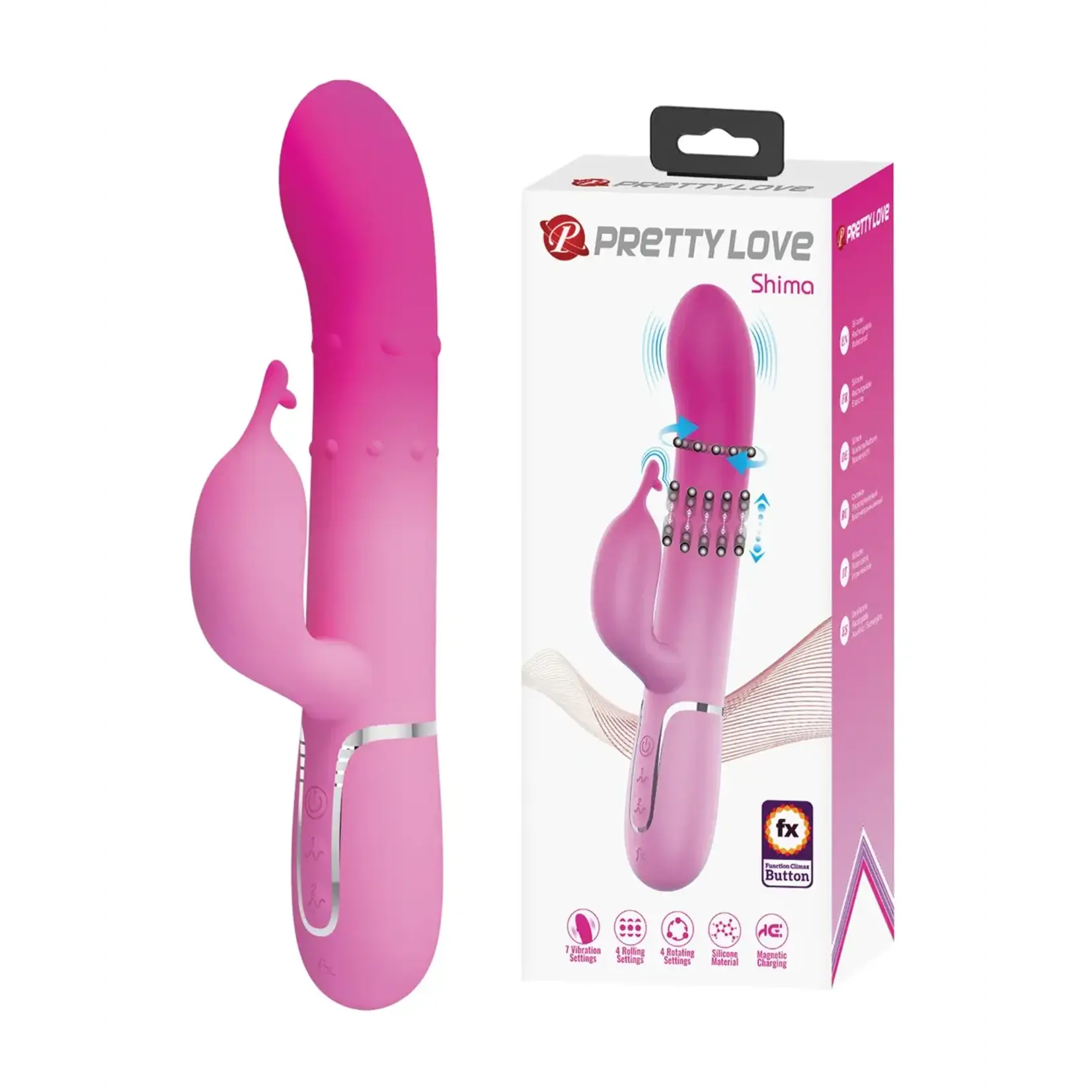 Pretty Love Pretty Love Shima Vertical & Horizontal Beads Rabbit Pink
