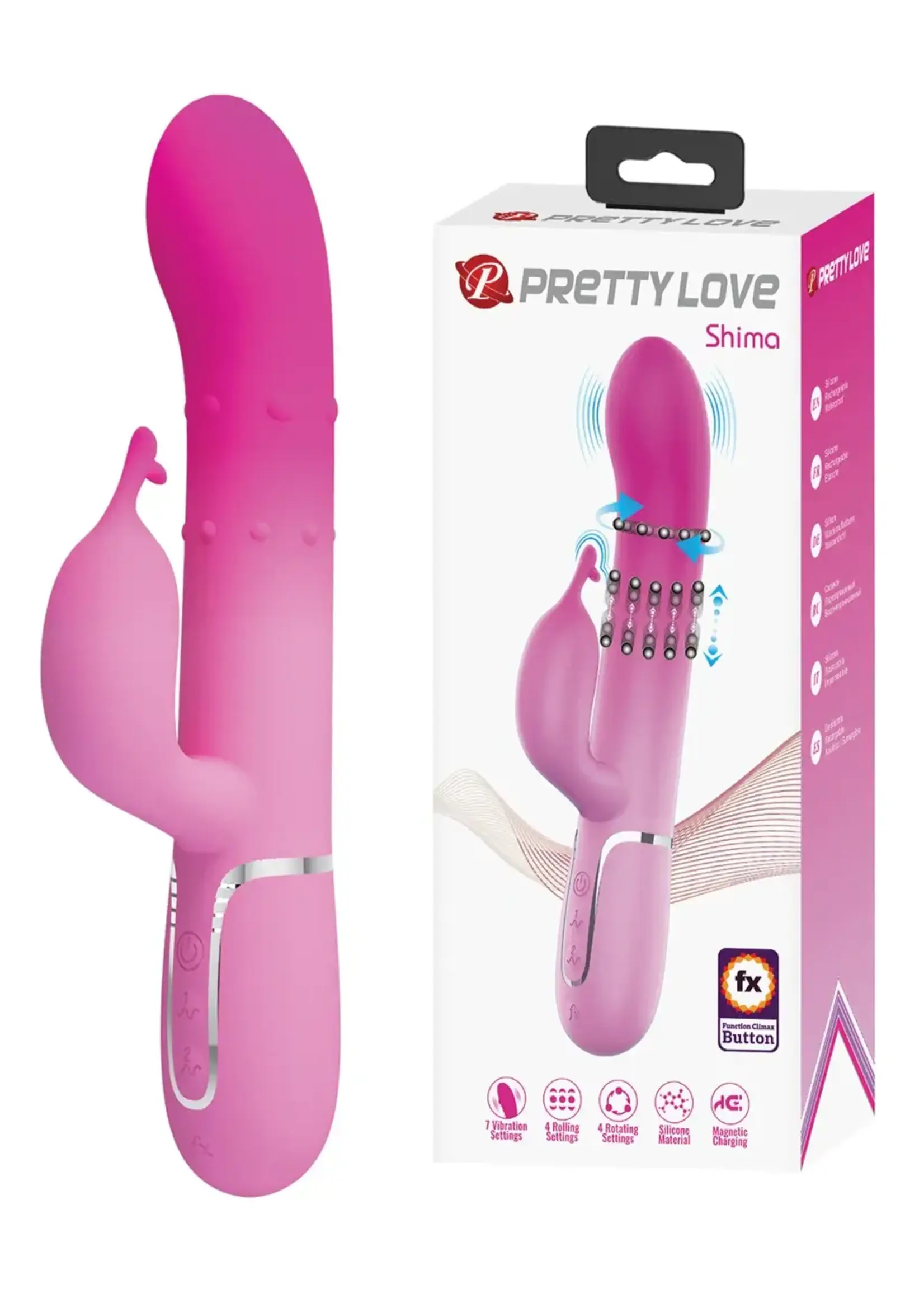 Pretty Love Pretty Love Shima Vertical & Horizontal Beads Rabbit Pink