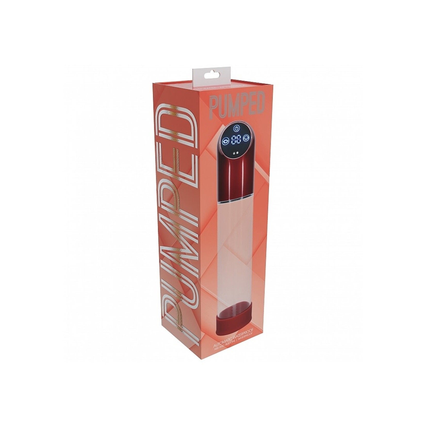 Shots Pumped Pumped Automatic Waterproof Rechargeable Silicone Penis Pump - Metal Red