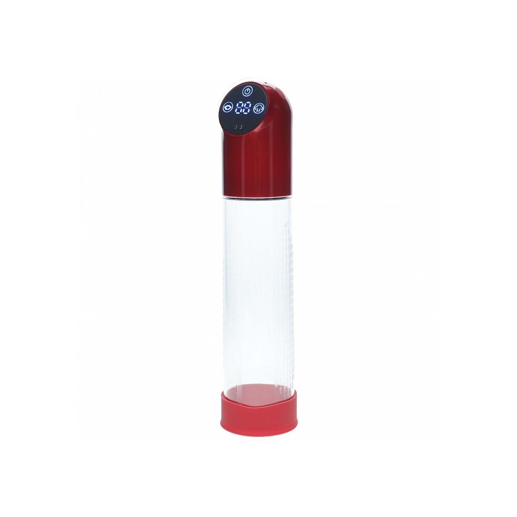 Shots Pumped Pumped Automatic Waterproof Rechargeable Silicone Penis Pump - Metal Red